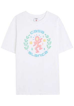 Casablanca Dance Joy Printed Cotton T-shirt - White - M