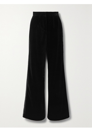 Costarellos - Juleen Cotton-velvet Wide-leg Pants - Black - FR 32,FR 34,FR 36,FR 38,FR 40,FR 42,FR 44,FR 46
