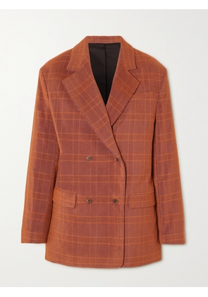MCQ ALEXANDER MCQUEEN - Biosis Double-breasted Checked Corduroy Blazer - Orange - IT36,IT38,IT40,IT42,IT44