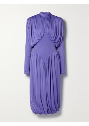 Stella McCartney - Gathered Stretch-jersey Midi Dress - Purple - IT38,IT40,IT42,IT44,IT46,IT48