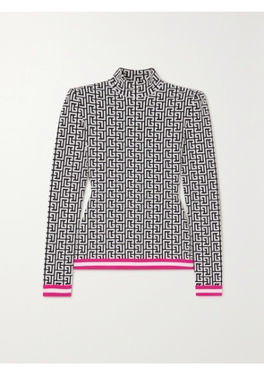 Balmain - Jacquard-knit Turtleneck Sweater - Black - FR 34,FR 36,FR 38,FR 40,FR 42,FR 44,FR 46