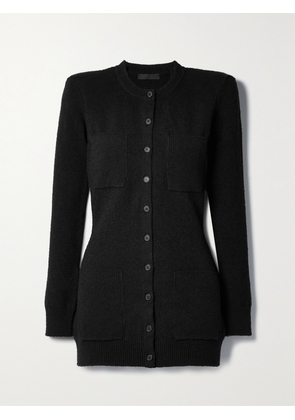 WARDROBE.NYC - Brushed Cotton-blend Cardigan - Black - x small,small,medium,large,x large,xx large