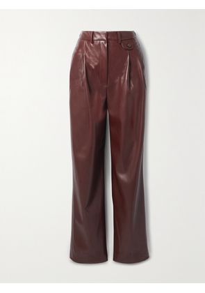 The Frankie Shop - Pernille Faux Leather Straight-leg Pants - Burgundy - x small,small,medium,large