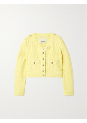 Isabel Marant - Valene Cropped Denim Jacket - Yellow - FR 34,FR 36,FR 38,FR 40,FR 42