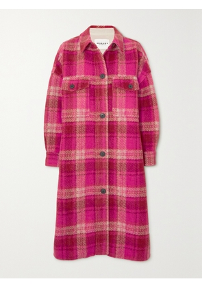 Marant Étoile - Fontizi Oversized Checked Flannel Coat - Pink - 01,2,3