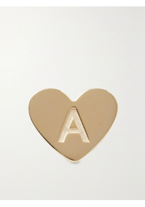 THE M JEWELERS - Heart 10-karat Gold Single Earring - A,B,C,D,E,F,G,H,I,J,K,L,M,N,O,P,Q,R,S,T,U,V,W,X,Y,Z
