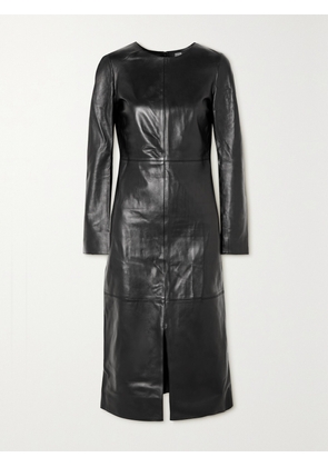 TOTEME - Paneled Leather Midi Dress - Black - DK34,DK36,DK38,DK40,DK42