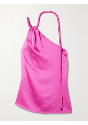 ET OCHS - Fleur Asymmetric Silk-charmeuse Satin Top - Pink - x small,small,medium,large,x large