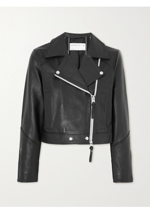 SHOREDITCH SKI CLUB - + Net Sustain Vyner Leather Biker Jacket - Black - x small,small,medium,large