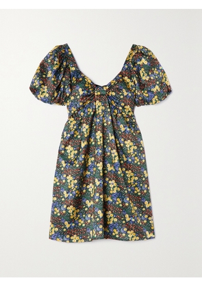 HVN - Quinn Floral-print Tencel Mini Dress - Green - US0,US2,US4,US6,US8,US10,US12