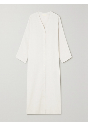 BOUGUESSA - Amna Woven Midi Dress - Cream - x small,small,medium,large,x large