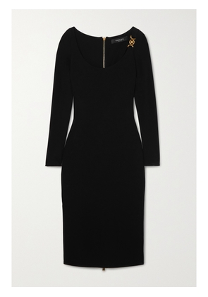 Versace - Embellished Stretch-crepe Midi Dress - Black - IT36,IT38,IT40,IT42,IT44,IT46,IT48,IT50