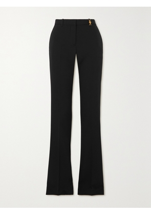 Versace - Embellished Stretch-wool Flared Pants - Black - IT36,IT38,IT40,IT42,IT44,IT46,IT48,IT50