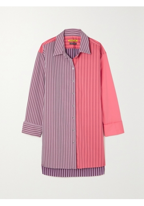 MARQUES' ALMEIDA - Rem'ade Striped Cotton-blend Poplin Shirt - Pink - UK 4,UK 6,UK 8,UK 10,UK 12,UK 14