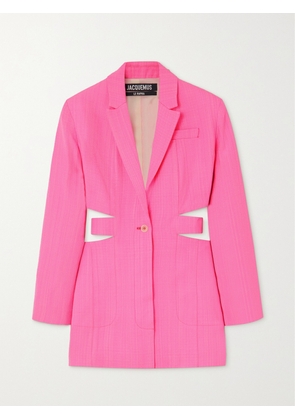 Jacquemus - Bari Cutout Woven Mini Dress - Pink - FR 32,FR 34,FR 36,FR 38,FR 40,FR 42,FR 44