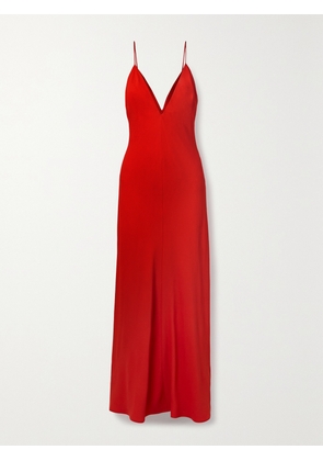Stella McCartney - Crepe Open-back Maxi Dress - Red - IT34,IT36,IT38,IT40,IT42,IT44,IT46,IT48,IT50