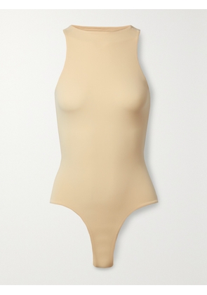 SKIMS - Fits Everybody Stretch-satin Jersey Thong Bodysuit - Sand - Neutrals - XXS,XS,S,M,L,XL,2XL,3XL,4XL