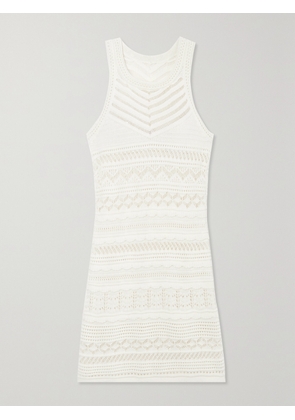Isabel Marant - Ava Pointelle-knit Cotton-blend Mini Dress - White - FR 34,FR 36,FR 38,FR 40,FR 42