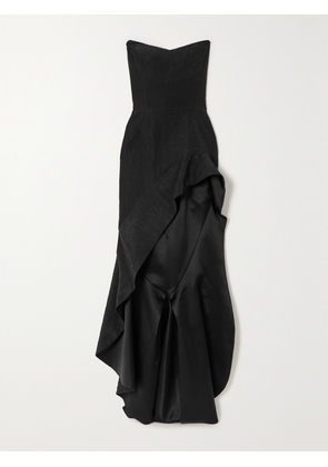 Maticevski - Triumph Strapless Ruffled Taffeta Gown - Black - UK 6,UK 8,UK 10,UK 12,UK 14,UK 16