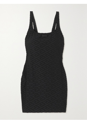 Versace - La Greca Stretch-terry Mini Dress - Black - IT38,IT40,IT42,IT44,IT46,IT48,IT50