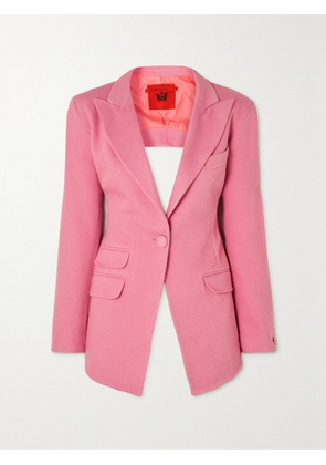 THEBE MAGUGU - Tie-detailed Open-back Wool-twill Blazer - Pink - x small,small,medium,large