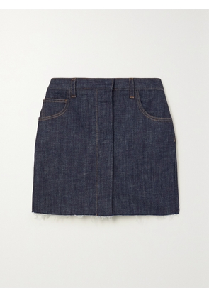 AZ FACTORY - + Lutz Huelle Frayed Denim Mini Skirt - Blue - FR 34,FR 36,FR 38,FR 40,FR 42