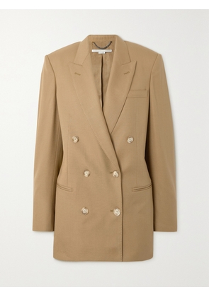 Stella McCartney - Double-breasted Grain De Poudre Blazer - Brown - IT34,IT36,IT38,IT40,IT42,IT44,IT46,IT48