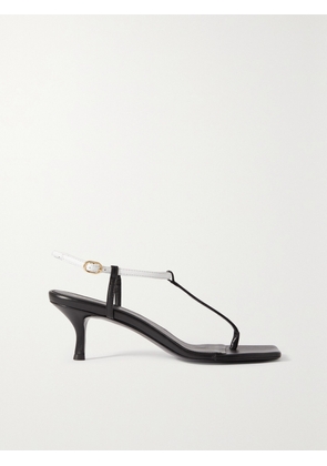 TOTEME - + Net Sustain The Bicolor Leather Slingback Sandals - Black - IT35,IT36,IT37,IT38,IT39,IT40,IT41,IT42