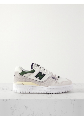 New Balance - 550 Suede-trimmed Leather And Mesh Sneakers - White - US5,US5.5,US6,US6.5,US7,US7.5,US8,US8.5,US9,US9.5,US10,US10.5,US11
