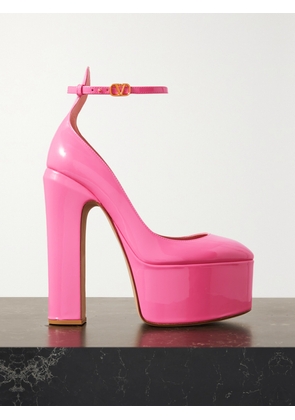 Valentino Garavani - Valentino Garavani Tan-go 155 Patent-leather Platform Pumps - Pink - IT37,IT38,IT39.5,IT40,IT40.5,IT41,IT42