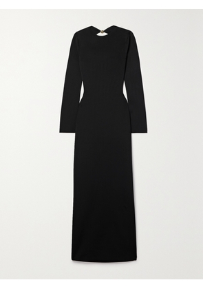 Galvan - + Net Sustain Vega Embellished Open-back Stretch-knit Maxi Dress - Black - x small,small,medium,large,x large