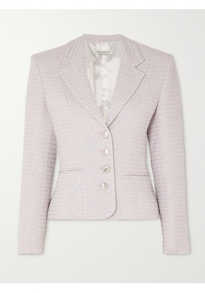 Alessandra Rich - Sequined Cotton-blend Bouclé-tweed Blazer - Blue - IT36,IT38,IT40,IT42,IT44,IT46
