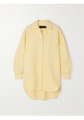 Brandon Maxwell - The Phillippa Wool And Silk-blend Crepe Mini Shirt Dress - Yellow - US2,US4,US6,US8,US10,US12