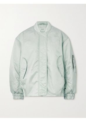 AGOLDE - + Shoreditch Ski Club Nisa Oversized Metallic Recycled-shell Bomber Jacket - Silver - x small,small,medium,large,x large