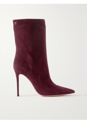 Gianvito Rossi - 105 Suede Ankle Boots - Burgundy - IT36,IT36.5,IT37,IT37.5,IT38,IT38.5,IT39,IT39.5,IT40,IT40.5,IT41,IT42