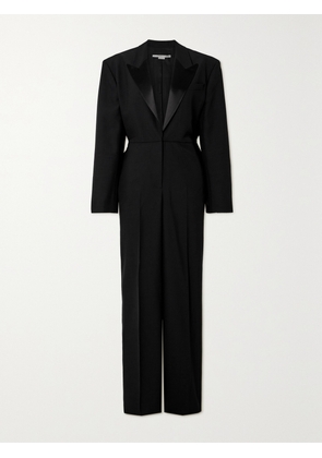 Stella McCartney - + Net Sustain Satin-trimmed Wool Jumpsuit - Black - IT34,IT36,IT38,IT40,IT42,IT44,IT46,IT48