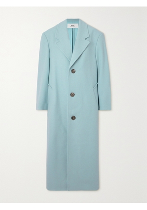 AMI PARIS - Wool-blend Twill Coat - Blue - FR 34,FR 36,FR 38,FR 40,FR 42,FR 44