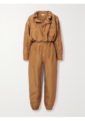Ulla Johnson - Aida Silk-taffeta Jumpsuit - Brown - US0,US2,US4,US6,US8,US10,US12