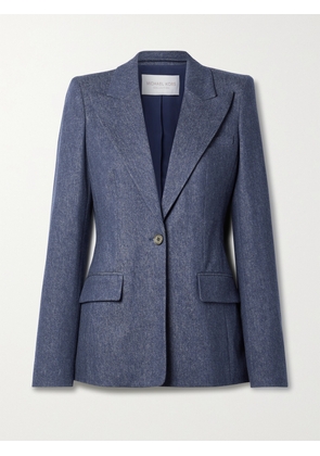 MICHAEL KORS COLLECTION - Georgina Stretch Wool, Cotton And Cashmere-blend Twill Blazer - Blue - US2,US4,US6,US8,US10,US12,US14