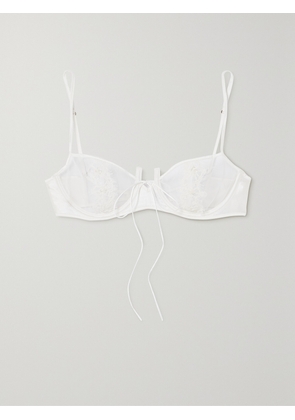 Kiki de Montparnasse - Tresor Stretch-lace Underwired Demi Bra - Ivory - 34A,34B,36B,34C,36C,34D,36D,34DD,36DD