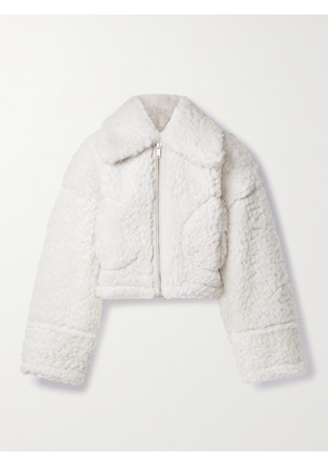 HALFBOY - Cropped Shearling Jacket - Off-white - x small,small,medium,large,x large