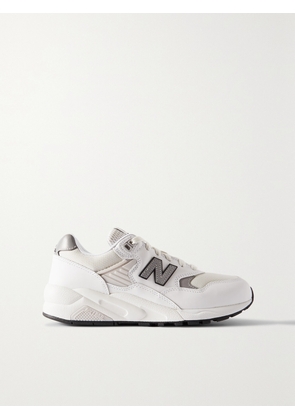 New Balance - 580 Rubber-trimmed Leather And Mesh Sneakers - White - US4,US4.5,US5,US5.5,US6,US6.5,US7,US7.5,US8,US8.5,US9,US9.5,US10,US10.5,US11