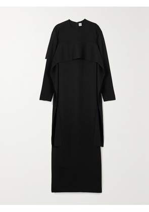 TOTEME - Draped Cady Maxi Dress - Black - DK32,DK34,DK36,DK38,DK40,DK42