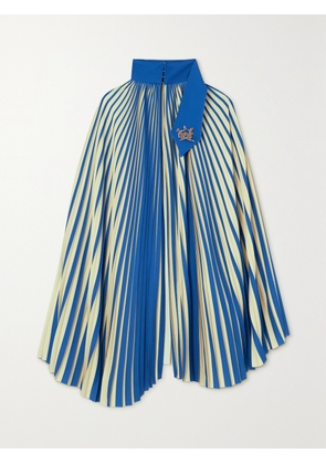 THEBE MAGUGU - Pleated Woven Cape - Blue - x small,small,medium,large