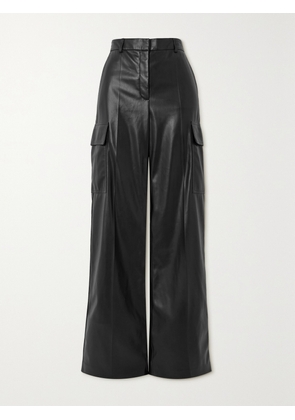 Stella McCartney - Vegetarian Leather Wide-leg Cargo Pants - Black - IT34,IT36,IT38,IT40,IT42,IT44,IT46,IT48,IT50