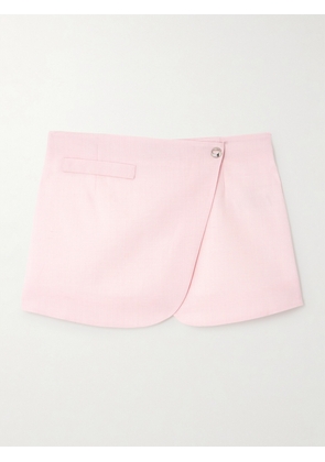 COPERNI - Prince Of Wales Checked Wool Mini Wrap Skirt - Pink - FR 34,FR 36,FR 38,FR 40,FR 42,FR 44
