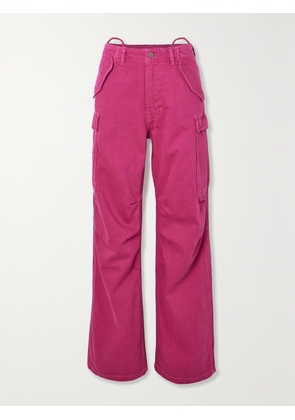 DENIMIST - High-rise Boyfriend Cargo Jeans - Pink - 24,25,26,27,28,29,30,31