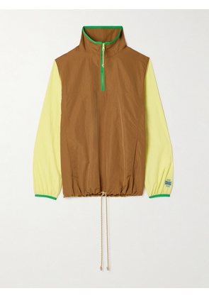 TORY SPORT - Color-block Crinkled-shell Jacket - Brown - x small,small,medium,large,x large