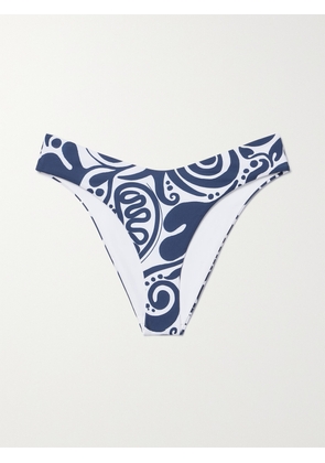 MARA HOFFMAN - + Net Sustain Cece Printed Recycled Bikini Briefs - Blue - x small,small,medium,large,x large