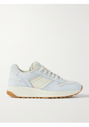 COMMON PROJECTS - Track Suede, Shell And Mesh Sneakers - White - IT35,IT36,IT37,IT38,IT39,IT40,IT41,IT42